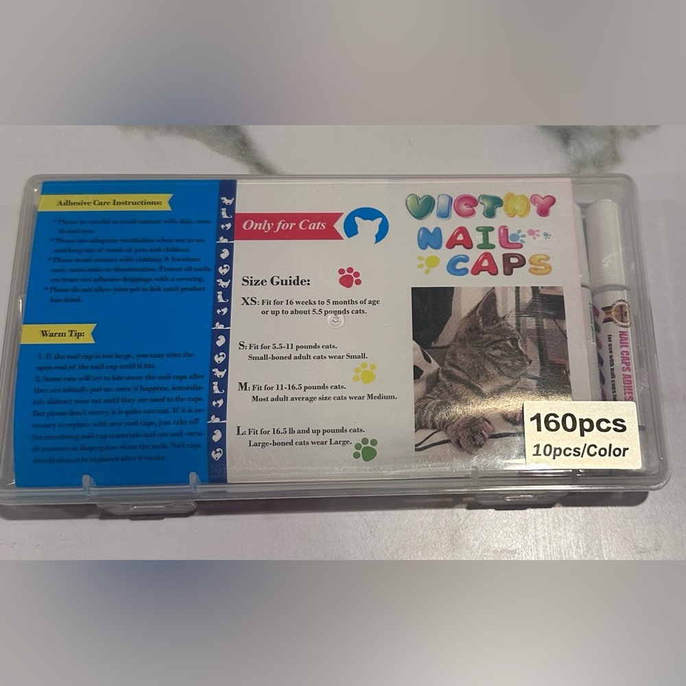 VICTHY Nail Caps for Cats NWT